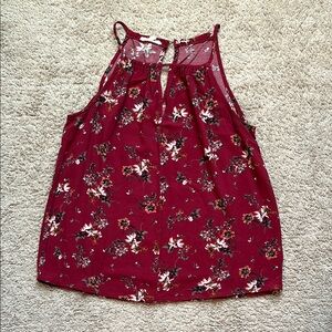 Maurices Red Cut Out Tank Top